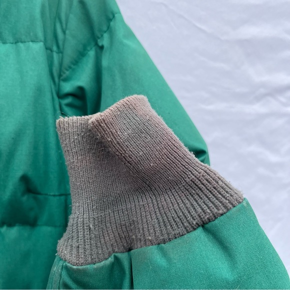 Vintage Eddie Bauer Goose Down Green Snap Button Puffer Coat Jacket - Picture 7 of 12